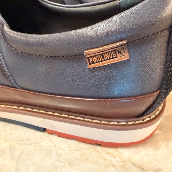 Pikolinos Mens Berna Loafer Blue/Brown Leather Slip On, 46 EU, Size 12 D (US) main image 4